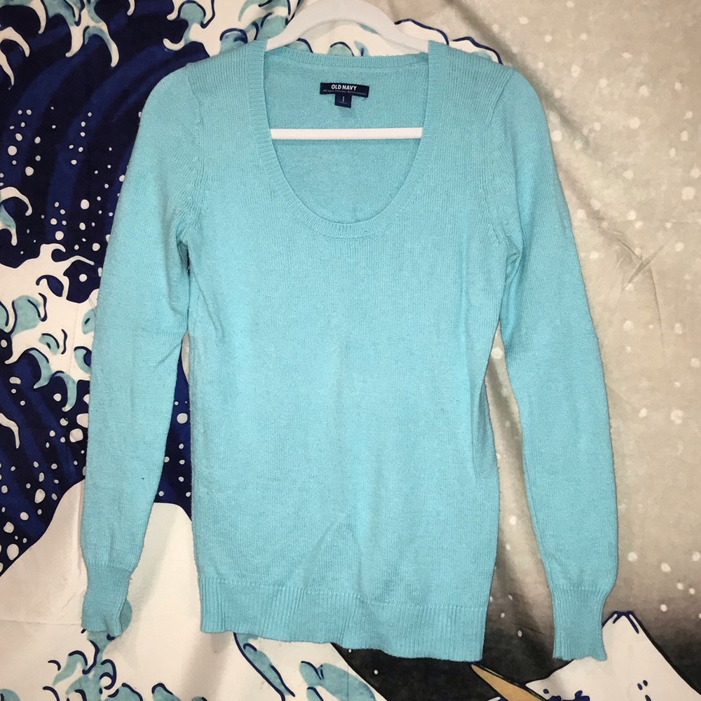 Mint Scoop Neck Sweater